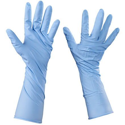 Nitrile Gloves with Extended Cuffs - Medium